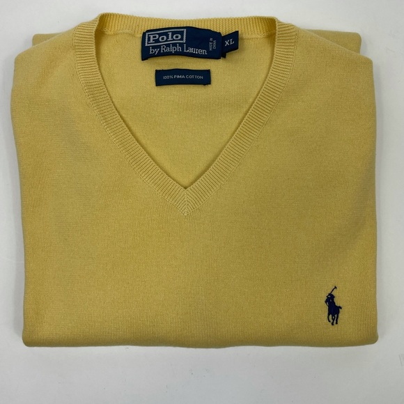Polo Ralph Lauren Pima Cotton V-Neck Pullover Sweater - Picture 4 of 4
